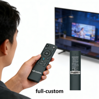 Télécommande vocale de remplacement OEM ODM d'usine à 4 boutons avec clavier en silicone pour Smart TV
