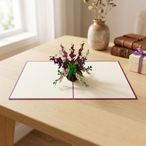 Meilleur Prix Fleur d'Orchidée Carte Pop-up 3D Artisanat Papier Hanoï Impression Offset Cadeaux de Thanksgiving Personnalisés - Product Image 3
