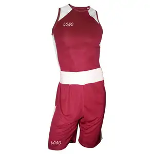 Débardeur de boxe redot OEM elitix, rouge/blanc, grand mélange parfait de Polyester éblouissant pour hommes, Service OEM 100% Polyester PK - Product Image 1