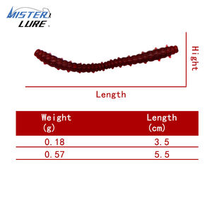 MISTER LURE Fábrica 35mm 55mm Minhoca Bloodworm Larvas Verme Pesca Iscas Verme Macio - Product Image 3
