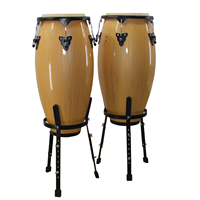 Professional Latin Percussion Wooden Conga Drum Set Professional Musical Instrument Conga Drum Sets With Stand