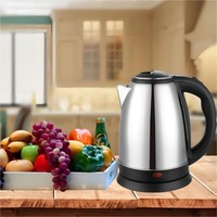 Bouilloire Électrique en Acier Inoxydable 1,8 L à Rotation 360°, Sans Fil, Automatique, pour Hôtels et Utilisation Extérieure – Meilleure Vente