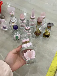 New Arrival Colorful Glass Quartz Bottle Craft Crystal Bottle Craft With Different Crystal For Gift