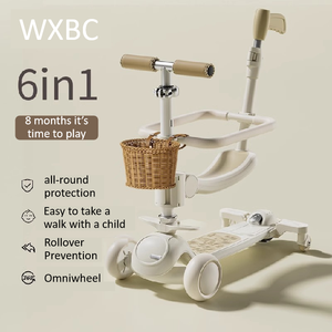 儿童滑板车最佳价格自平衡3轮，带轻型滑板车儿童踢滑板车 - Product Image 4