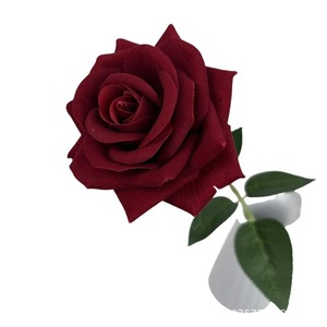 Flores Artificiales Qiye, Rosa de Terciopelo Grande, Decoración para Bodas y Hogar, Estilo Moderno y Romántico - Product Image 2