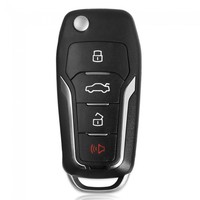 XHORSE Xhorse XKFO01EN Télécommande universelle filaire VVDI pour clé de voiture, version anglaise, pour VVDI2 et Key Tool, 4 boutons, matériau PP