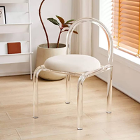 JAYI personnalisé Lucite meubles acrylique chaises réception salle à manger côté clair chaises