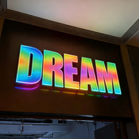 Letras RGB Iluminadas en 3D, Letrero Personalizado con Programación RGB, Letrero Comercial con Control Remoto para Decoración de Tiendas en Exteriores