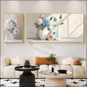 Jarrón de Estilo Retro, Decoración de Pared <span class=keywords><strong>para</strong></span> Sala de Estar, Sofá, Combinación de Arte de Pintura en Porcelana de Cristal, Decoración del Hogar - Product Image 3