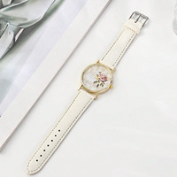 Jam Tangan Wanita Rose Quartz Baru Populer Grosir, Tali Akrilik, Modis, Stok Produsen, Jam Tangan Alloy untuk Wanita OEM/ODM