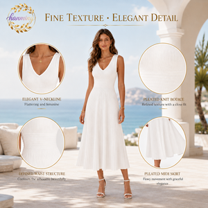 Abito Lungo Elegante da Donna, Abbigliamento per Ospiti di <span class=keywords><strong>Matrimonio</strong></span>, Outfit Casual per Vacanze Estive in Spiaggia - Product Image 3