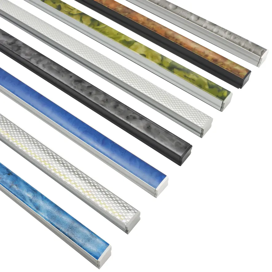 Nuovo Led plastica estrusione striscia diffusore Pc Bar flessibile marmo nero opale colori multipli canale paralume copertura luce lineare
