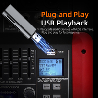 CHXYKOM T102-FX Table de mixage audio professionnelle 24 bits avec effets DSP, égaliseur 7 bandes, lecteur MP3, enregistreur USB pour voix réglable