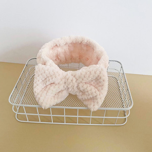 Diadema de color liso con lazo, estilo europeo-americano, dulce, para mujer, banda para el cabello de spa para maquillaje y cuidado de la piel, turbante suave de ala ancha - Product Image 5