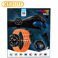 Jam Tangan Pintar XTAURI RM36 2 in 1 Dengan Earbud TWS Layar AMOLED 2.1 Panggilan BT Smartwatch Olahraga Luar Ruangan