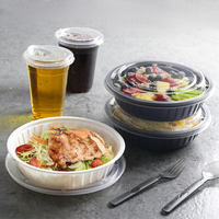 GZW Plateau PET jetable 3 compartiments Récipients écologiques Boîte à lunch en plastique pour micro-ondes Emballage alimentaire Modèle 1525S