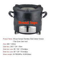 Barbecue au charbon de bois moderne haut de gamme pour camping et extérieur, en acier inoxydable, multifonctionnel, portable, à commande par bouton, pour usage domestique, flamme africaine