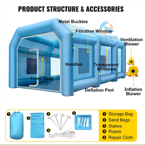 Tente de garage gonflable industrielle personnalisée pour voiture tente gonflable extérieure multifonctionnelle maison pour salon professionnel - Product Image 3