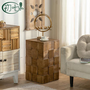 Solid Wood Coffee <b>Table</b> Wabi Sabi Style Living Room <b>Side</b> <b>Table</b> With Storage Corner <b>Table</b> Bedside <b>Table</b> For Homestay - Product Image 3