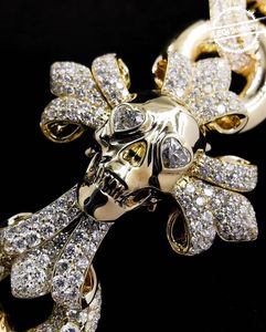 Chaîne à breloques personnalisée en or 9K-18K |   Liens en diamant de culture en forme de cœur/crâne/fleur (Bijoux de luxe Romance/Rebel/Nature) - Product Image 4