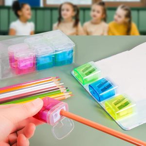 Vente chaude 8mm double trou <span class=keywords><strong>taille</strong></span>-<span class=keywords><strong>crayon</strong></span> en plastique bureau papeterie conteneur dans des couleurs assorties pour les écoles et les cadeaux - Product Image 3