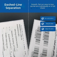Label Pengiriman E-commerce, Label Gudang Logistik, Label Harga Supermarket, Label Perekat Kertas Kraft yang Dapat Digunakan Kembali dan Didaur Ulang, Bentuk Persegi Panjang