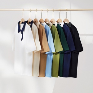 Camiseta Casual de Manga Corta para Hombre, Tejida, Transpirable, de Gran Tamaño, con Bloques de Color, de Buena Calidad al por Mayor - Product Image 5