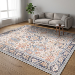 Alfombra de Lana de Diseño Vintage, Corte Abstracto, Hecha a Máquina, Lavable a Máquina, Antideslizante, para Sala de Estar, Dormitorio, Decoración del Hogar, Oficina - Product Image 3