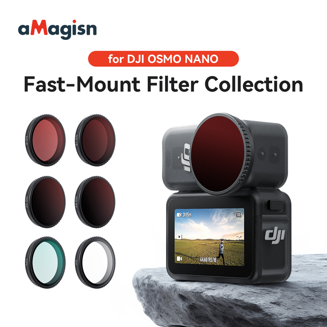 AMagisn Lens Filter Set for DJI Osmo Nano UV CPL ND8/16/32/64 Quick-Release Filter for DJI Osmo Nano Sport Camera Accessories