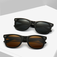 Lunettes de soleil classiques à verres PC, haute définition, carrées, protection UV400, polarisées, miroir, légères, confortables à porter