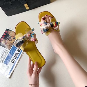 J & H 2025, <span class=keywords><strong>venta</strong></span> al por Mayor de verano, zapatos planos de moda para mujer con diseño de lazo, Sandalias planas informales elegantes, gran oferta - Product Image 5