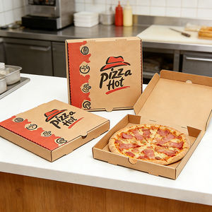 Scatole per Pizza da Asporto in Cartone Ondulato Usa e Getta con Logo Personalizzato - Product Image 2