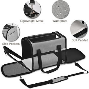 กระเป๋าใส่แมวสุนัขแมวแบบพกพาพับได้ได้รับการรับรองจากสายการบินกระเป๋าแมวแบบนุ่มสำหรับลูกสุนัขแมวได้รับการรับรองจากสายการบิน - Product Image 5