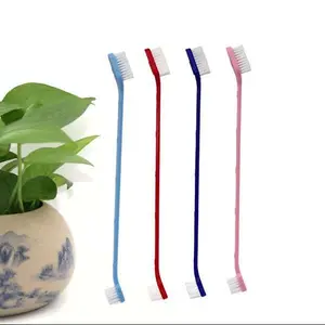 Wholesale High Quality Cheap Customized Cat Dog Pet Toothbrush with Big Small Double Heads