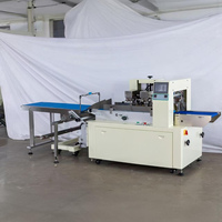 Machine d'emballage horizontale DY-800X pour pain, pâtisseries et gâteaux, avec alimentation par film inférieur et flux inversé (Form Fill Seal)