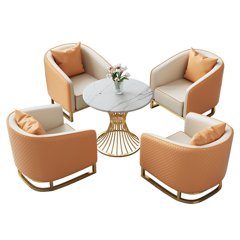 One table and four chairs, 70 tables (orange)