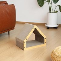 Griffoir pour chat pliable de style moderne en gros, 6 côtés, en carton ondulé triangulaire, grattoir pour chat en carton ondulé