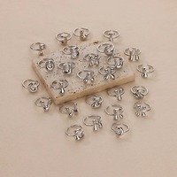 Mode haute qualité en acier inoxydable 18k or Zircon A-Z lettre ouverte bague femmes Cz Alphabet Knuckle anneau pour bijoux cadeau