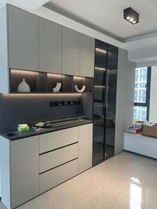 Solid Wood Fashion <b>Sideboard</b> Cabinet for Dining Room Customized Size Restaurant Furniture - Product Image 2