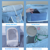 Sac de transport carré rembourré pour animaux de compagnie - Sac bandoulière respirant avec fenêtre en maille enroulable et sangle de sécurité pour petits animaux