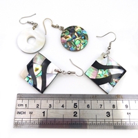 Boucles d'oreilles en forme de cœur d'abalone pour femmes, bijoux, en plaqué argent, carrés, en forme de donuts, mère de perle, cadeaux de station, nouvelle mode,