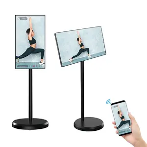 Touch screen advertising monitor 21.5 27 32 inch movable rechargeable lcd standbyme smart tv stand by me standby me