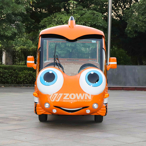 ZOWN Electric Sightseeing Bus 4 <b>Row</b> Passenger Van White Open Side Design for Tour Transport - Product Image 2