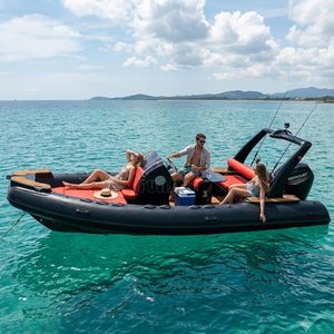 Bateau semi-rigide de luxe en Hypalon PVC de 5,8 m, coque en GRP, console centrale, yacht gonflable rigide, bateau d'accompagnement haut de gamme, croiseur côtier premium - Product Image 1