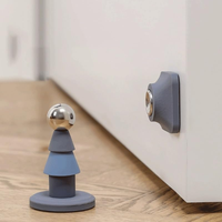 Butée de porte silencieuse à aimant puissant, fixation sans perçage par vis, pour toilettes à ventouse