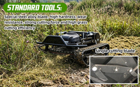 Tondeuse robot agricole télécommandée sur chenilles de haute qualité, homologuée CE, pour la coupe de l'herbe et le débroussaillage