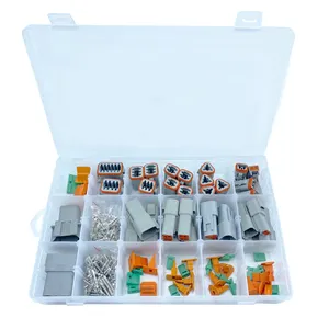 CNKF 232 PCS DT connectors KIT GRAY 2pin to 12PIN WITH CRIMP TERMINALS deutsch connector