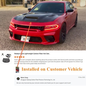 Cofano Motore in Fibra di Carbonio Leggero Stile Redeye, Compatibile con Dodge Charger dal 2015 in poi - Product Image 2