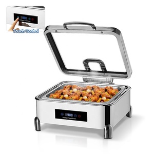 Juego <span class=keywords><strong>de</strong></span> bandejas para buffet con panel táctil inteligente y calentador eléctrico <span class=keywords><strong>de</strong></span> alimentos tipo chafing dish <span class=keywords><strong>de</strong></span> 6L - Product Image 1