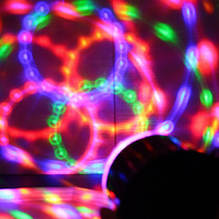 Projecteur d'éclairage ambiant de scène disco rotatif cylindrique mural, boule magique colorée, stroboscope, indice de protection IP65, entrée 86-265V